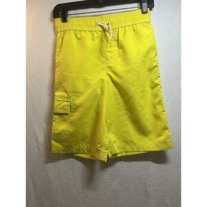 Lands End Kids Swim Trunks Med In Bright Yellow- Easy To Spot